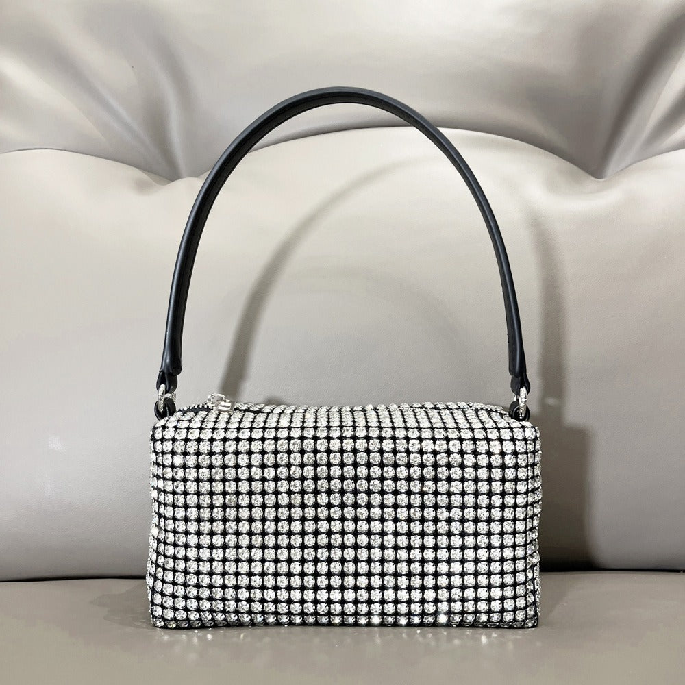 Kalonbd Rhinestone shoulder bag- Silver(Pre-book) - KALONBD.COM