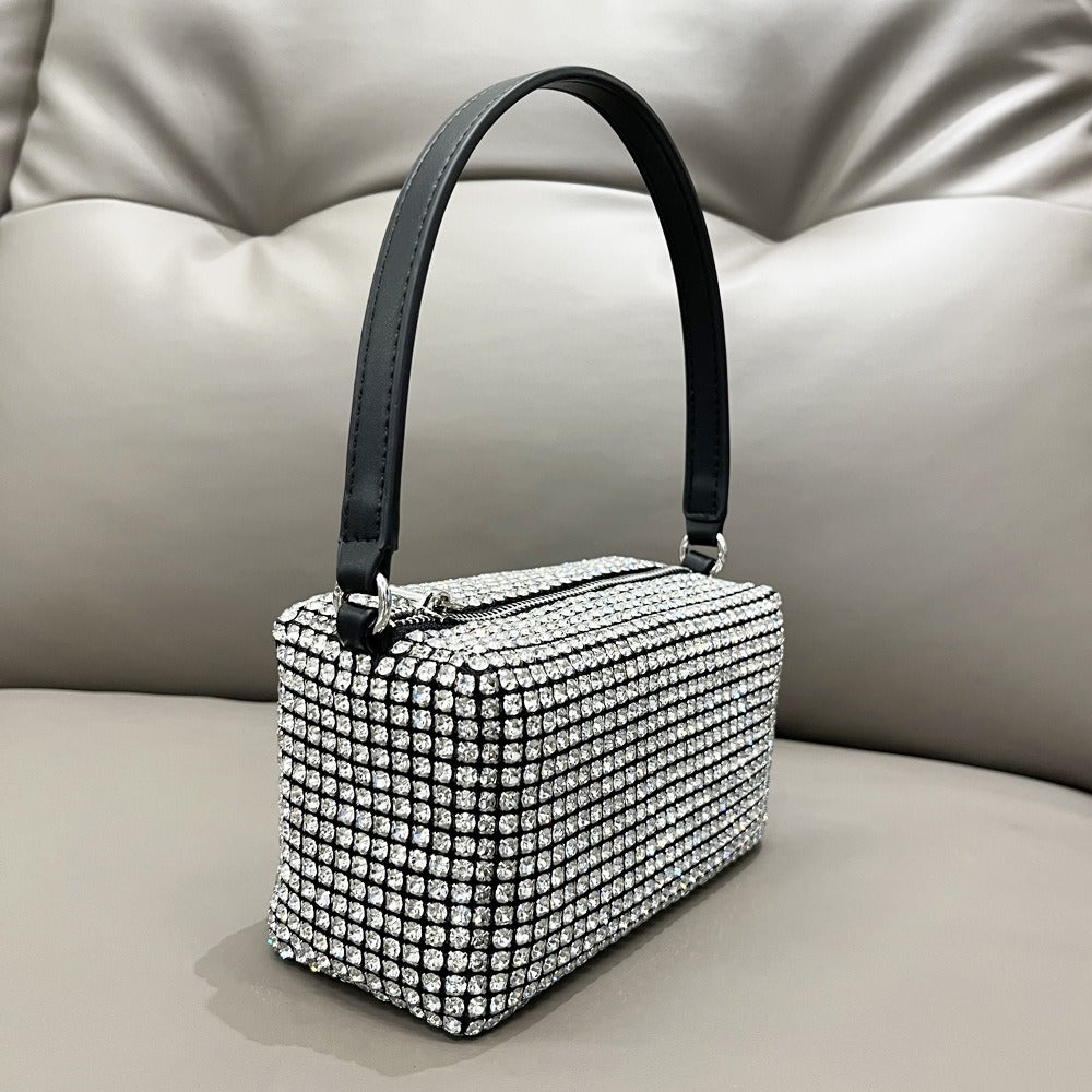 Kalonbd Rhinestone shoulder bag- Silver(Pre-book) - KALONBD.COM