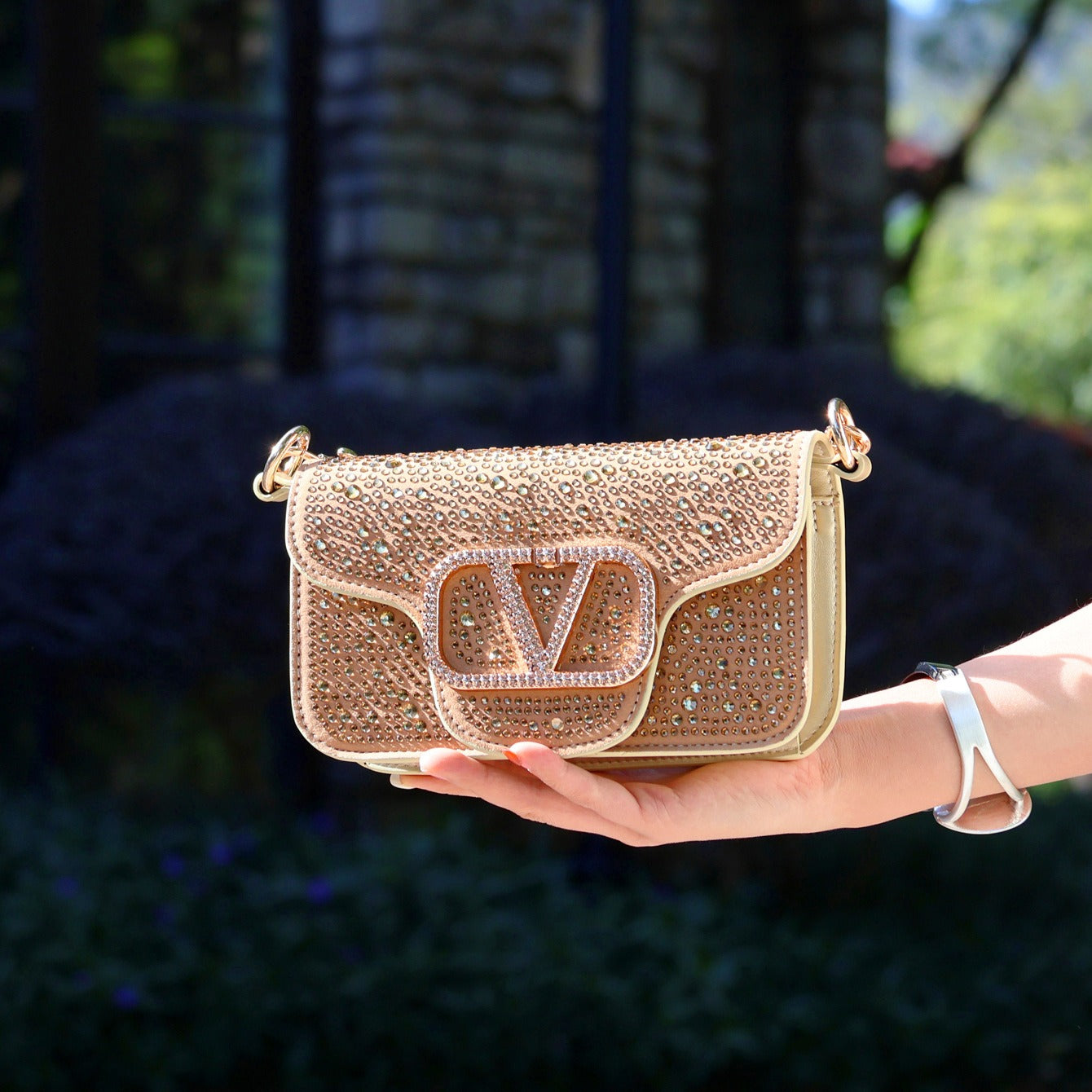 Kalonbd fashionable small shoulder bag-Gold - KALONBD.COM