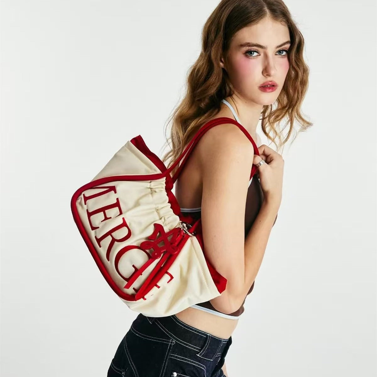KalonBd MERGE Shoulder Handbag-White(Pre-book) - KALONBD.COM