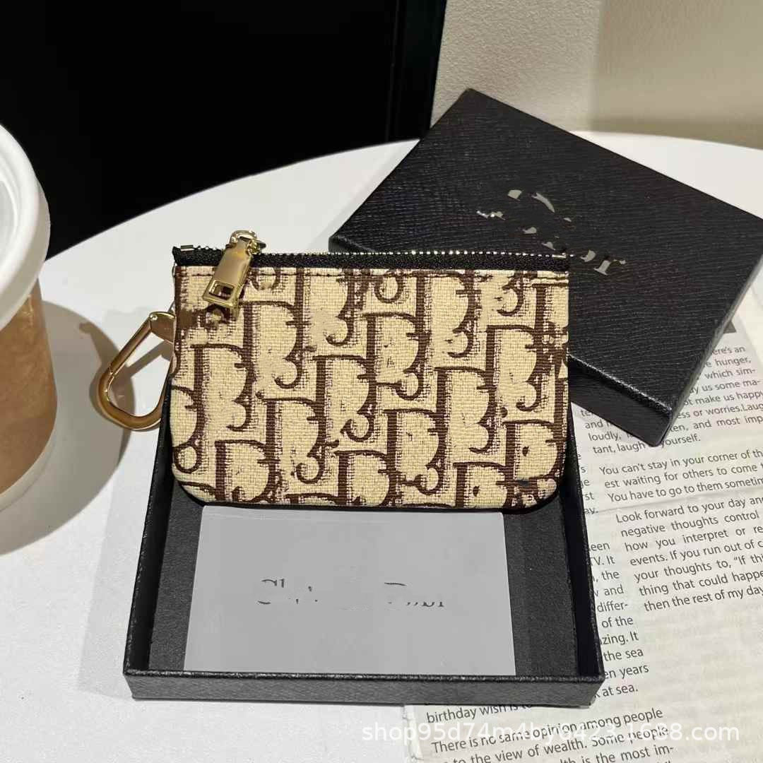 Kalonbd American style Dior card Bag-Brown