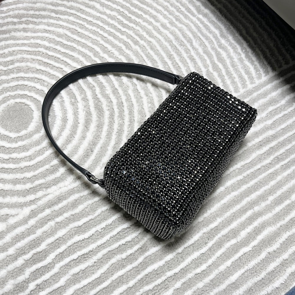 Kalonbd Rhinestone shoulder bag-Black(Pre-book) - KALONBD.COM