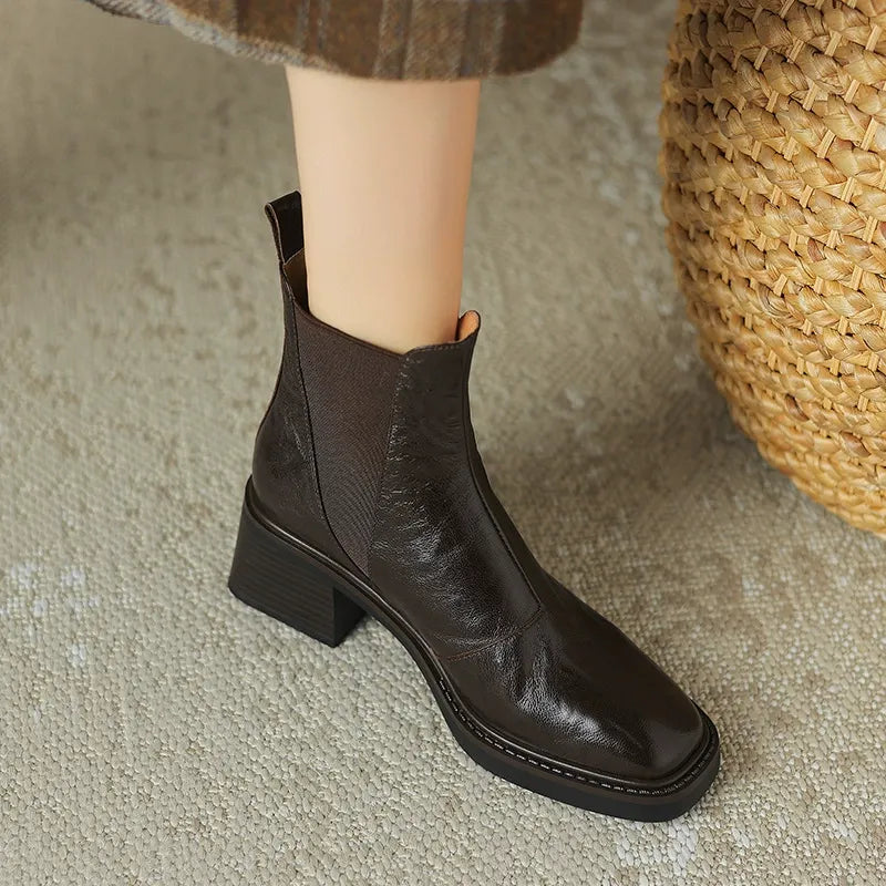 KalonBD French-Style Chunky Ankle Boots(Pre-book)