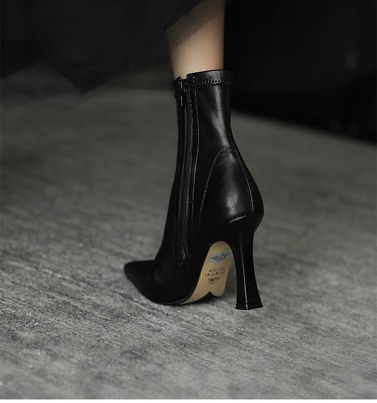KalonBd pointed celebrity skinny boots- Black(pre-book)