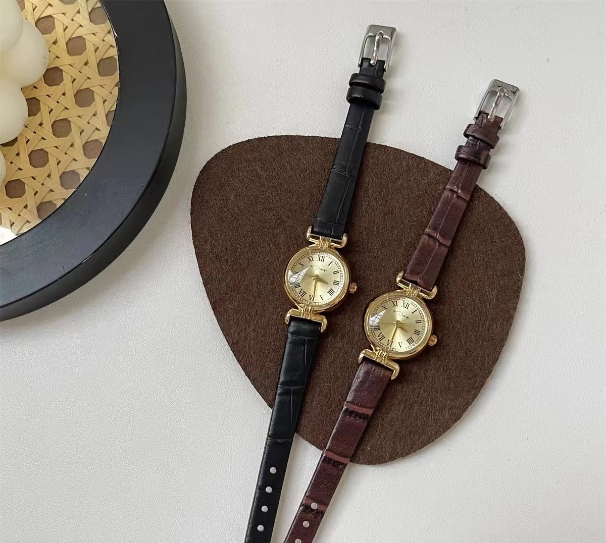 Retro art vintage watch-Coffee(Pre-book)