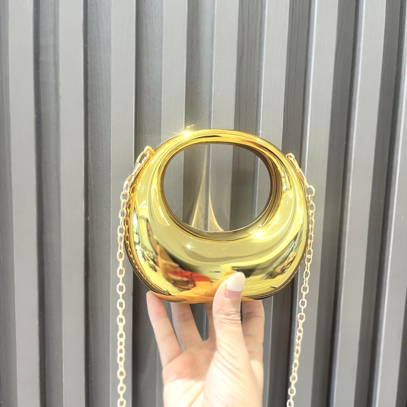 Kalonbd minimalist acrylic moon bag- Gold - KALONBD.COM