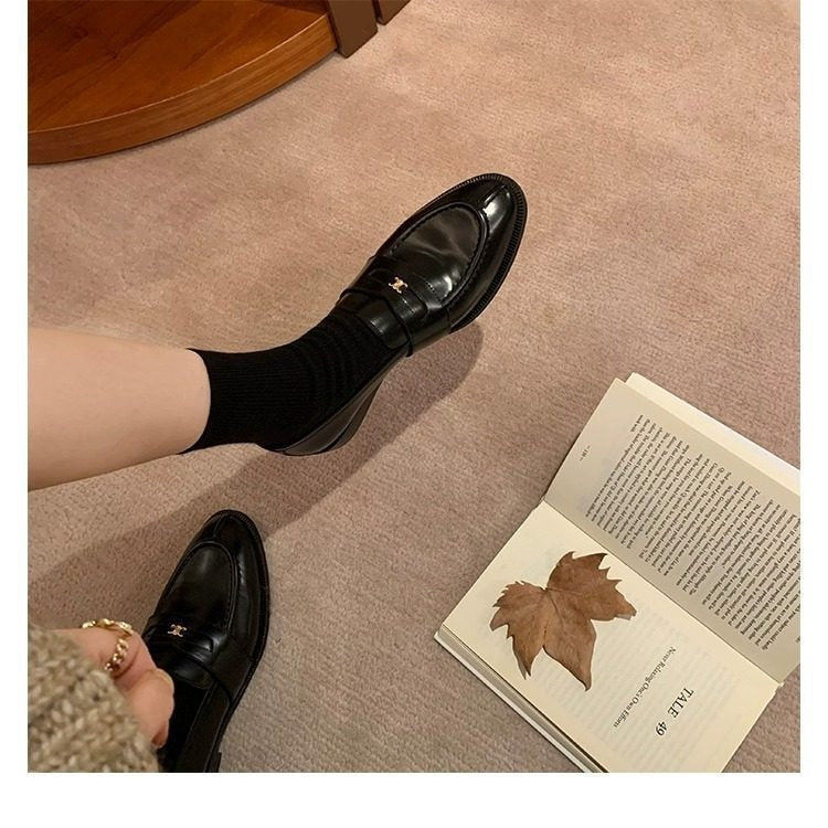 Kalonbd Women's Platform Leather Loafers(Pre-book)