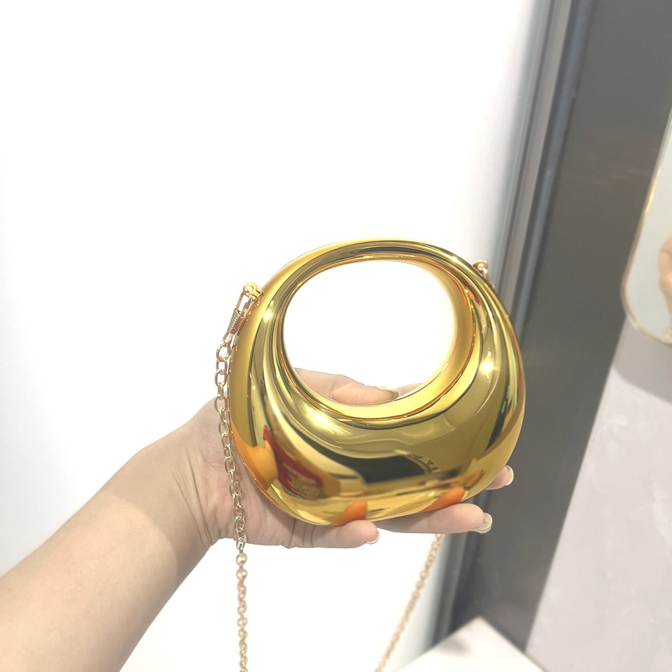 Kalonbd minimalist acrylic moon bag- Gold(Pre-book)