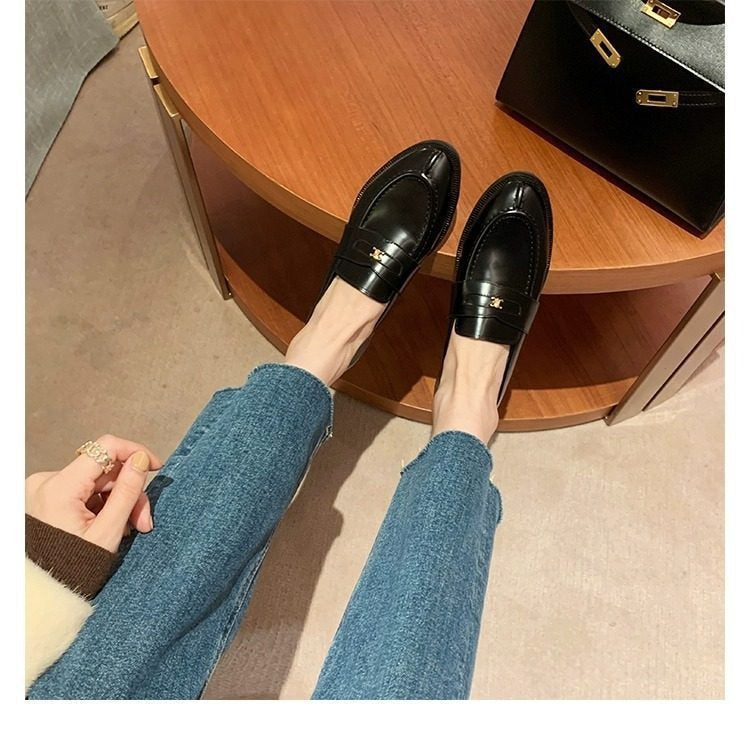Kalonbd Women's Platform Leather Loafers(Pre-book)