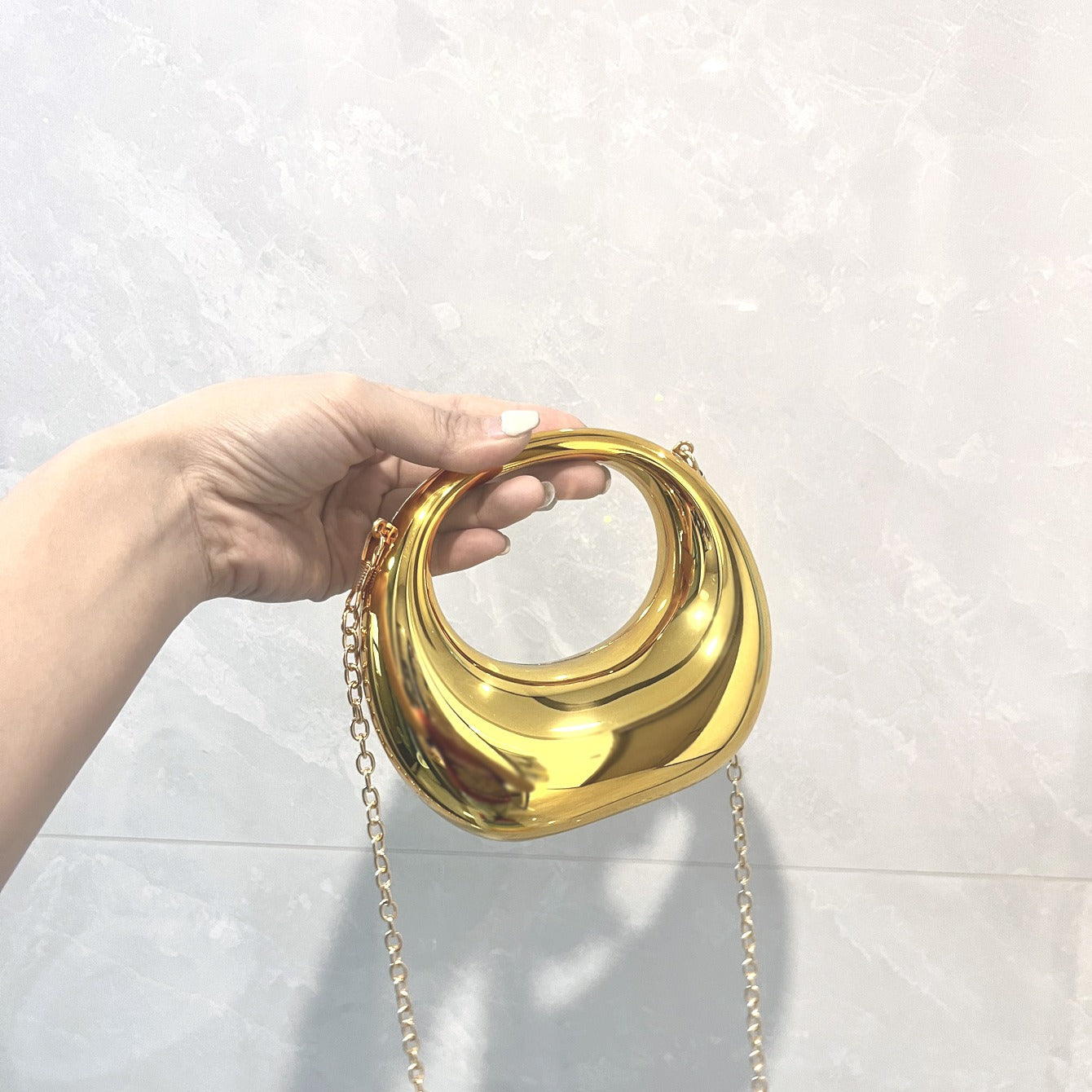 Kalonbd minimalist acrylic moon bag- Gold(Pre-book)