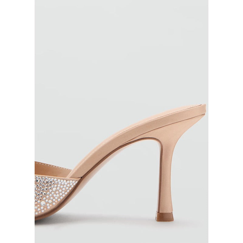 KalonBd Rhinestone Open Toe High-Heels- Apricot - KALONBD.COM
