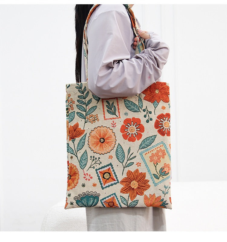 Kalonbd Orange flowers tote bag