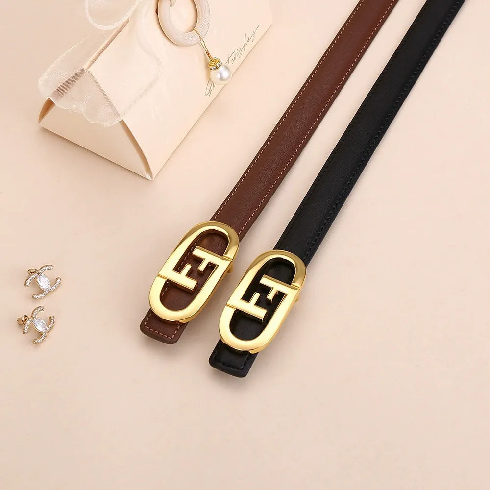 F-shaped buckle Belt-Brown(Pre-book) - KALONBD.COM