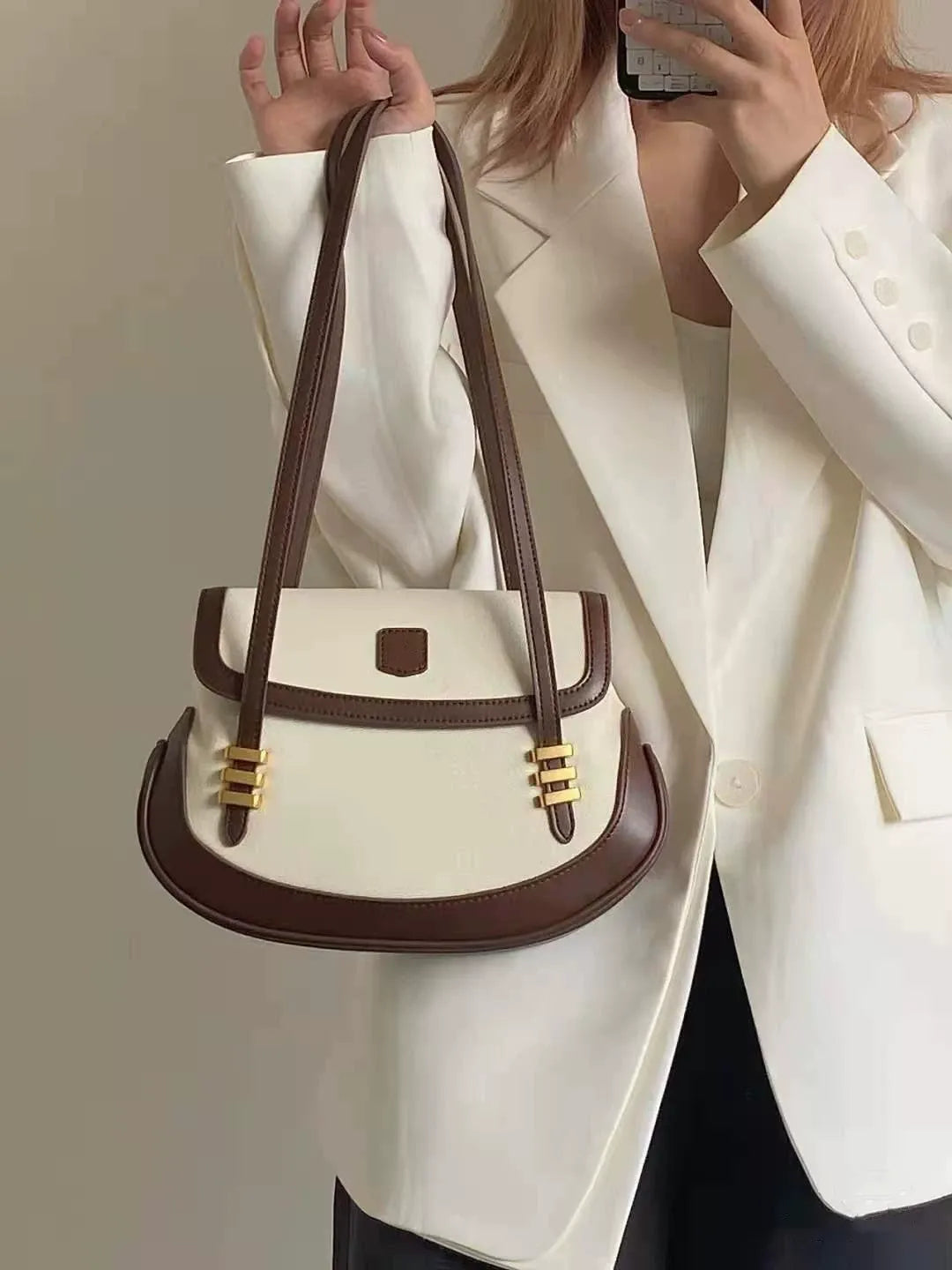 Kalonbd vintage French Saddle bag
