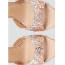 KalonBd Rhinestone Open Toe High-Heels- Apricot (Pre-book)