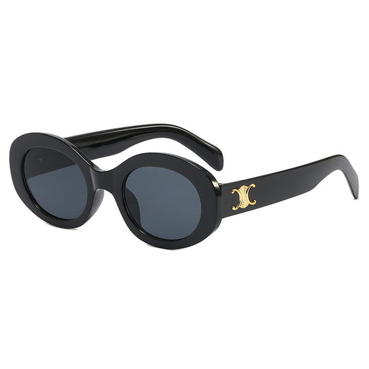 C letter anti-uv sunglass black