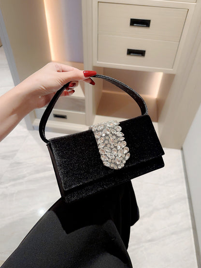 Luxurious velvet party handbag