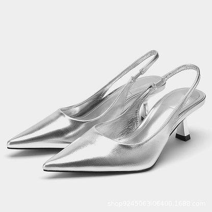 popular ZA silver pointed heel