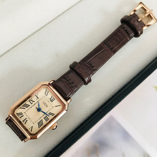 retro golden dial classic watch