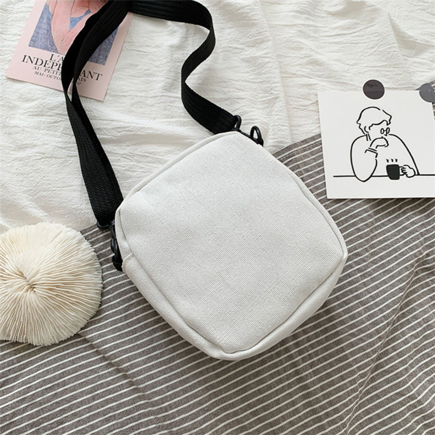 crossbody mini bag | white