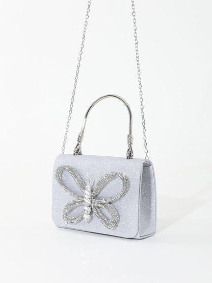 sparkling butterfly glittering bag