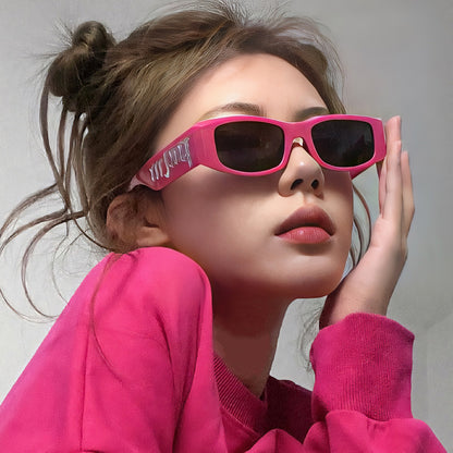 square frame angel pink sunglass