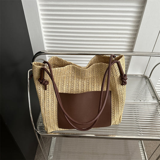 summer straw oven tote bag