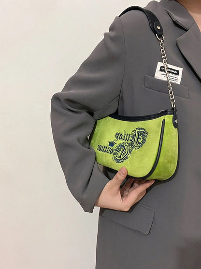 suede velvet embroidered bag - KALONBD.COM