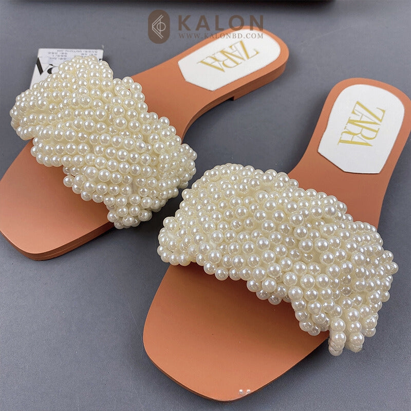 summer pearl braided flat