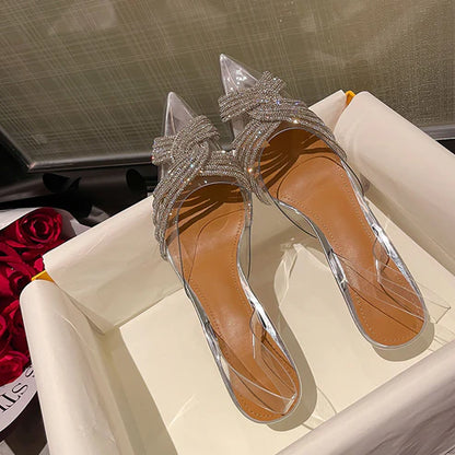 transparent exclusive mule heel in stock