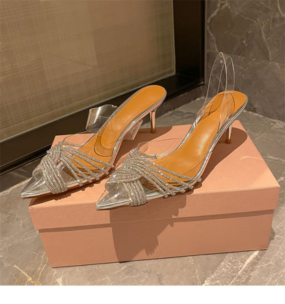 transparent exclusive mule heel