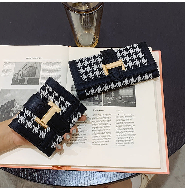 Houndstooth print wallet - KALONBD.COM