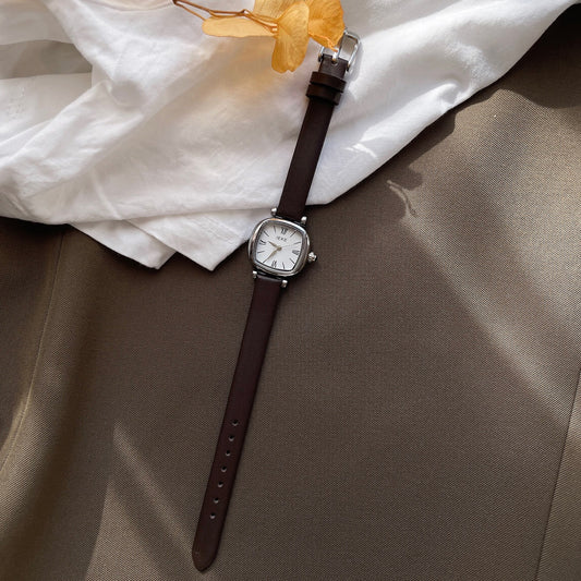 square dial genuine leather watch - KALONBD.COM