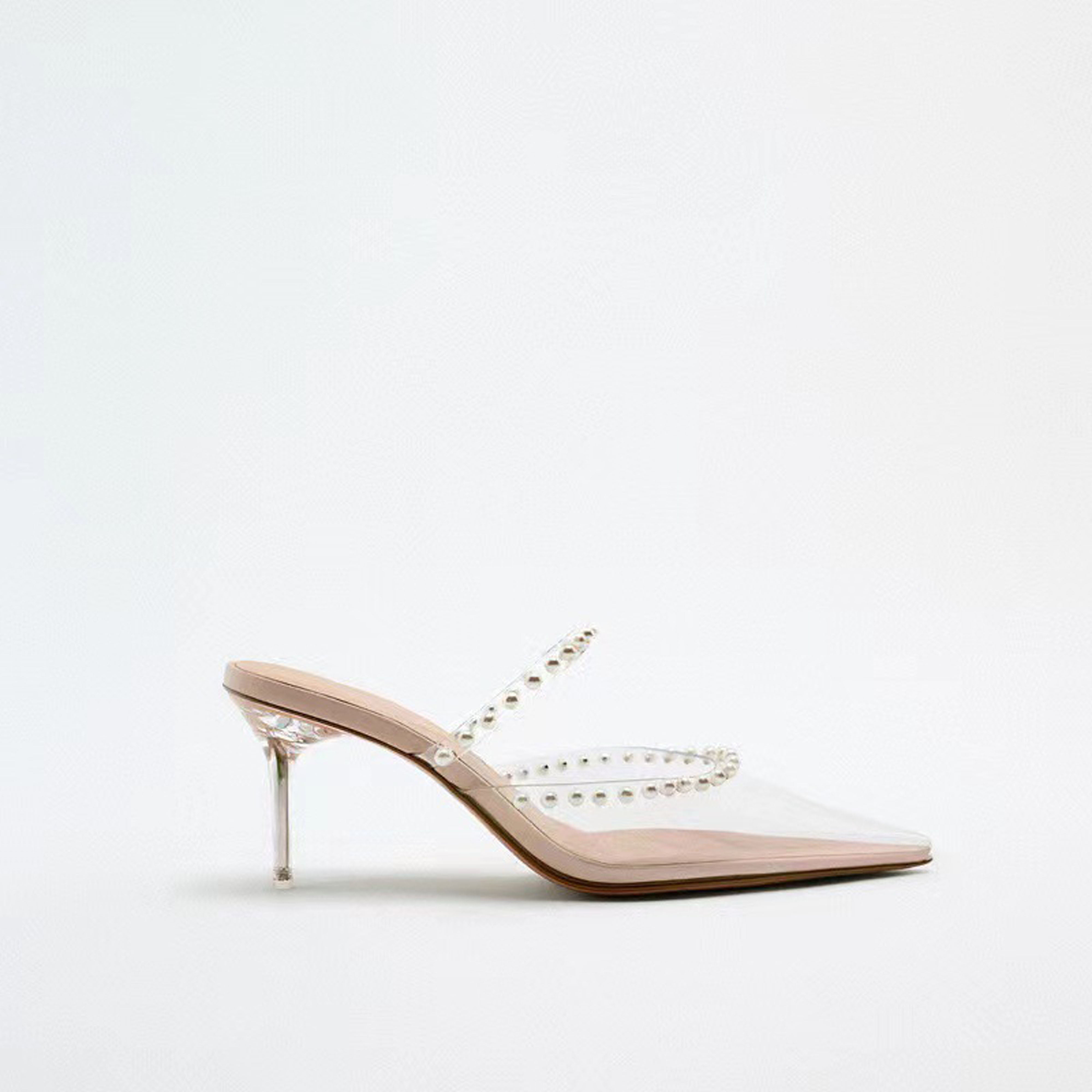 ZA 2025 transparent pearl heel (39, 41) - KALONBD.COM