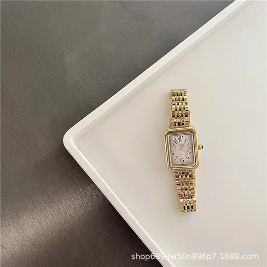 luxury high-end steel belt watch gold