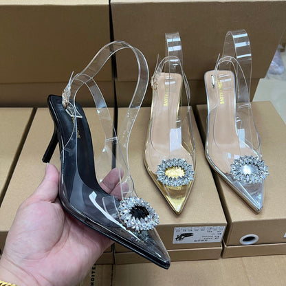 premium transparent heel-Black